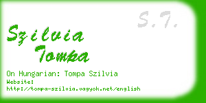 szilvia tompa business card